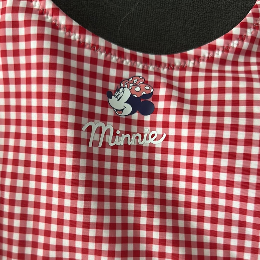 Old Navy x Disney Minnie Mouse Red and White Gingham Bathing Suit One Piece NWT - Picture 4 of 6